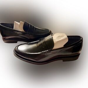 Men's Sperry Black Exeter Leather Loafers- NIB